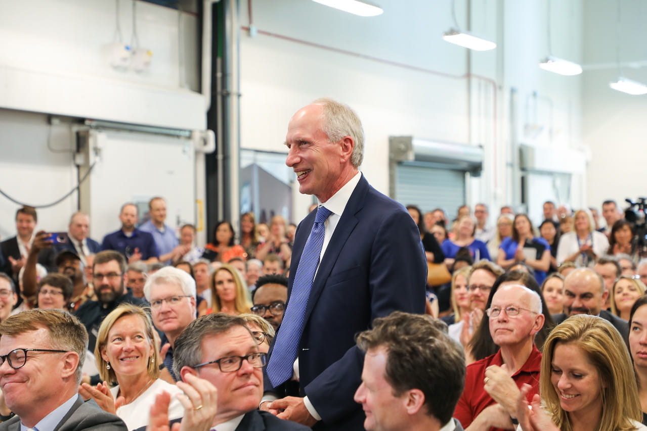 Dr. David Ahlquist, the co-creator of Cologuard, is recognized for his vision, contributions, and achievements at the grand opening event on June 26, 2019.